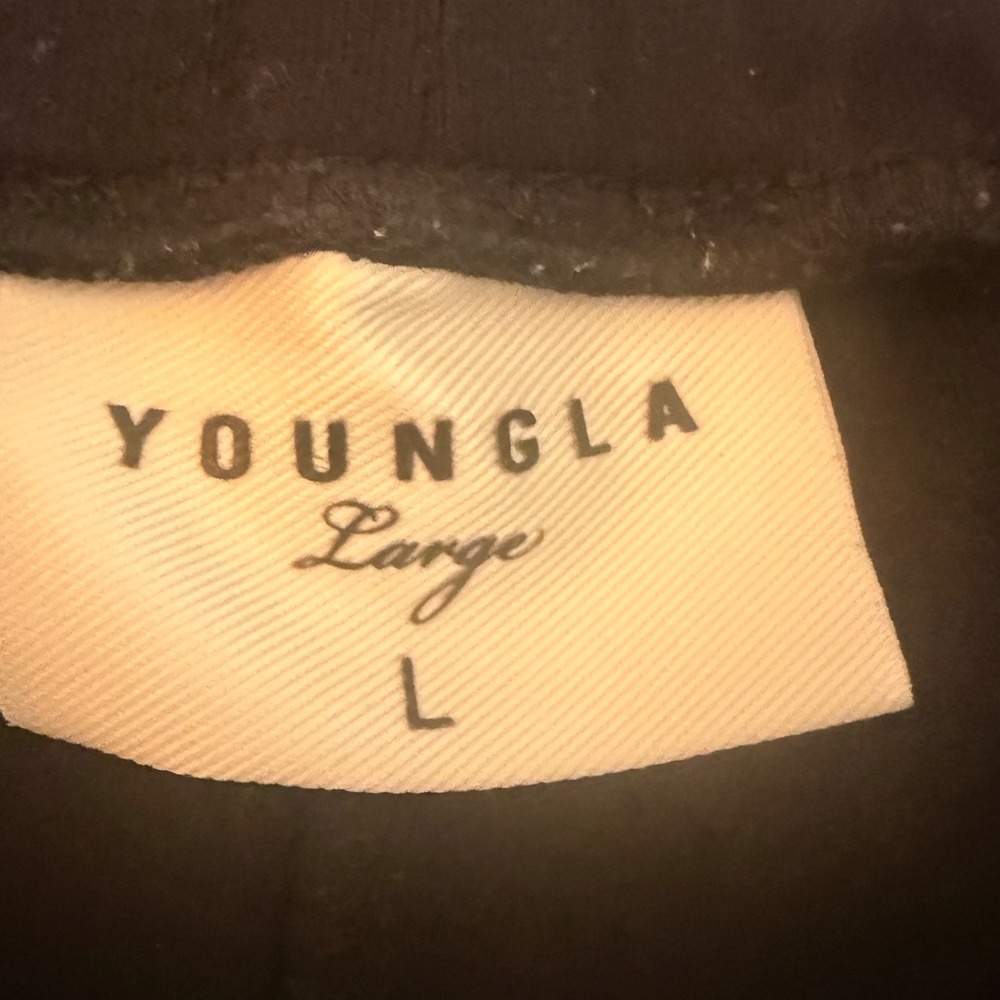 YoungLA  Mens Shorts Black Large Athletic Gym Workout Drawstring - Picture 5 of 7